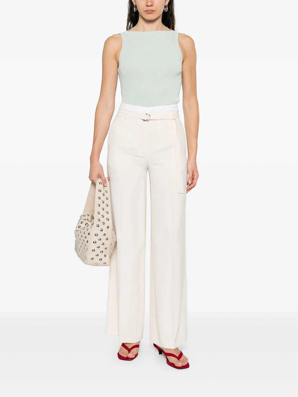 Liviana Conti Straight-leg Trousers In White