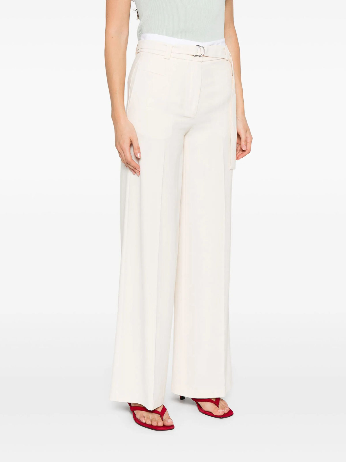 Liviana Conti Straight-leg Trousers In White