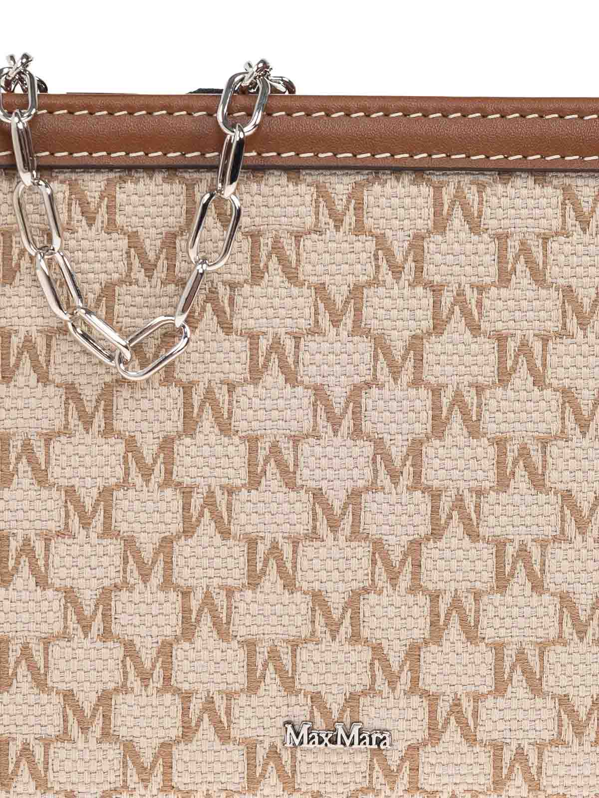 Max Mara Monogram-pattern Clutch Bag In Multi