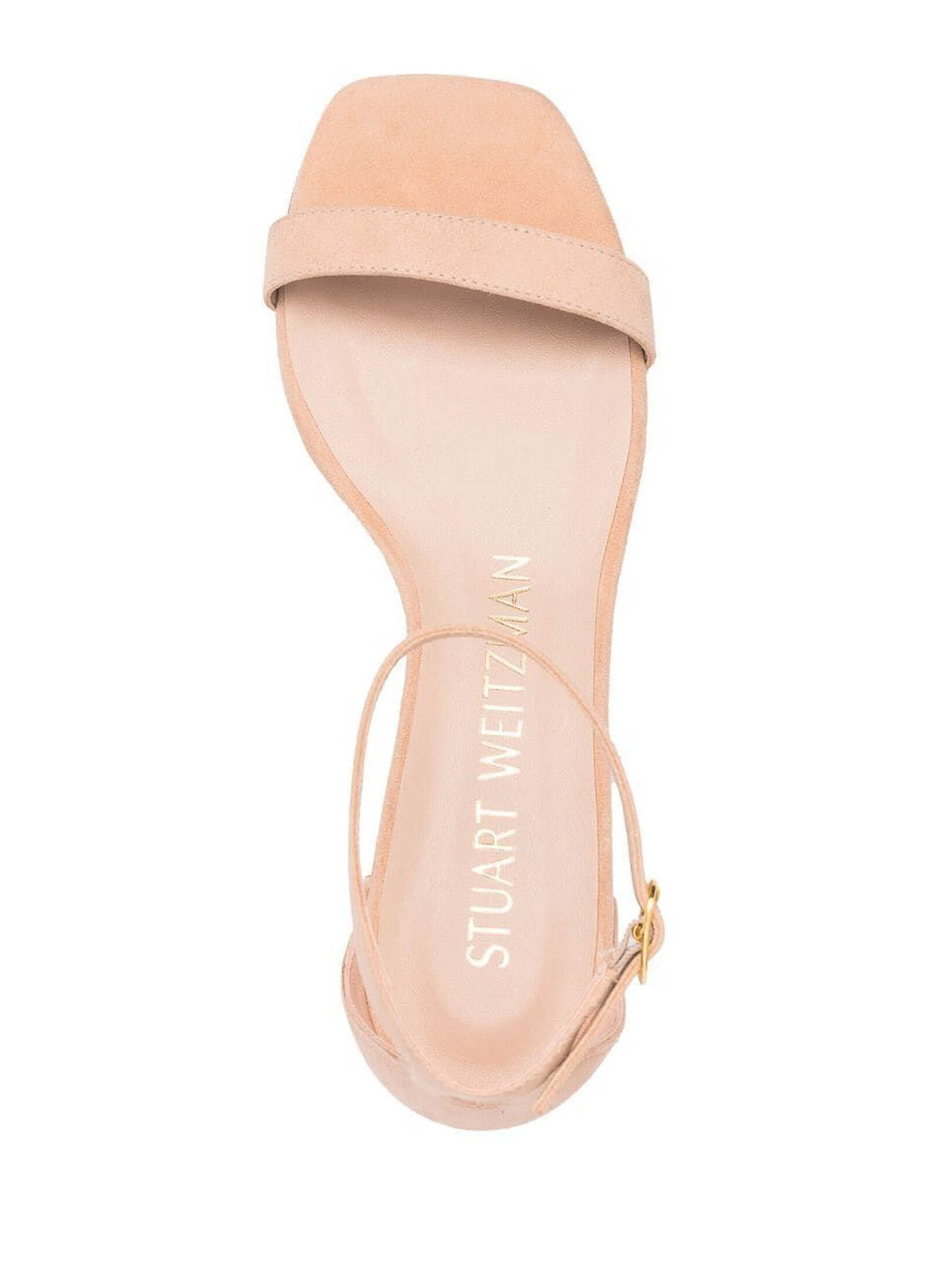 Stuart Weitzman Nudist Open-toe Sandals In Nude