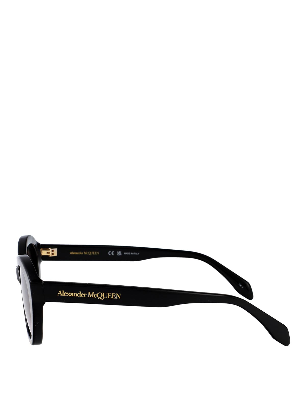 サングラス ALEXANDER MCQUEEN Woman Sunglasses Black AM0355S 001 Alexander McQueen™ AM0355S Irregular Sunglasses | EyeOns.com