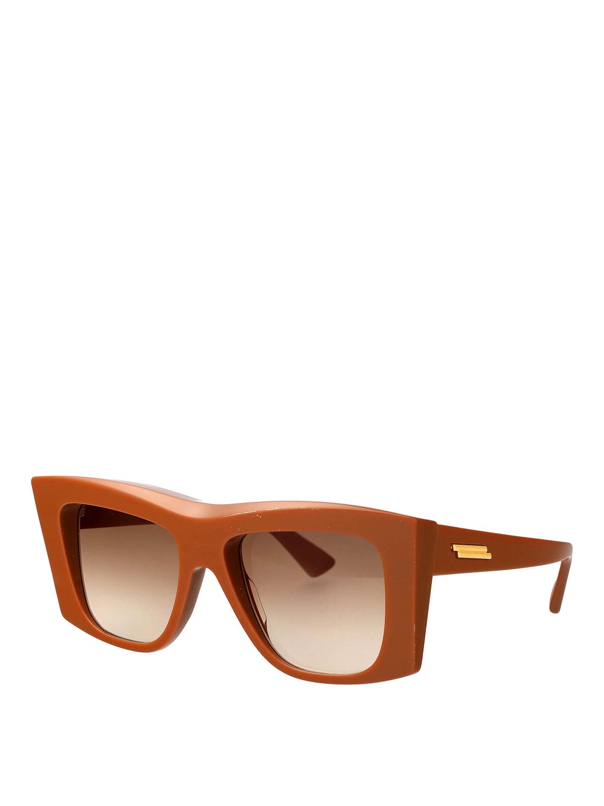Bottega Veneta BV1270S 003 Geometric Women Sunglasses - Brown / Brown Gradient Bottega Veneta VINTAGE Bottega Veneta Sunglasses Women Cat  main image 4