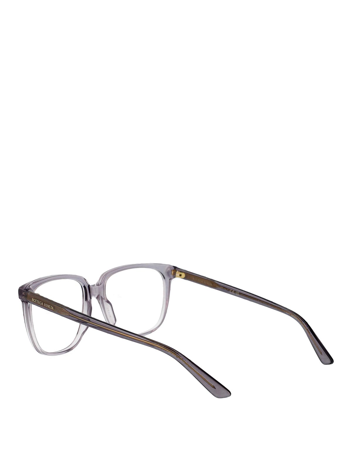 メガネ BOTTEGA VENETA Woman Optical frames Grey BV1315O 004 Bottega Veneta Eyeglasses BV1315O 004 Shiny Transparent Grey