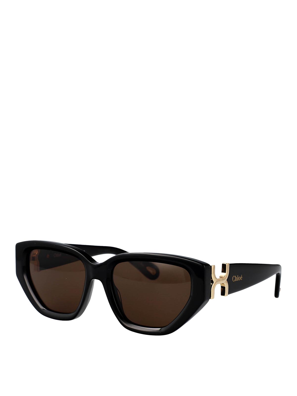 サングラス CHLOE Woman Sunglasses Black CH0235S 001 Chloe Ch0235s Havana Female Cat-Eye Sunglasses | Eyewear Index