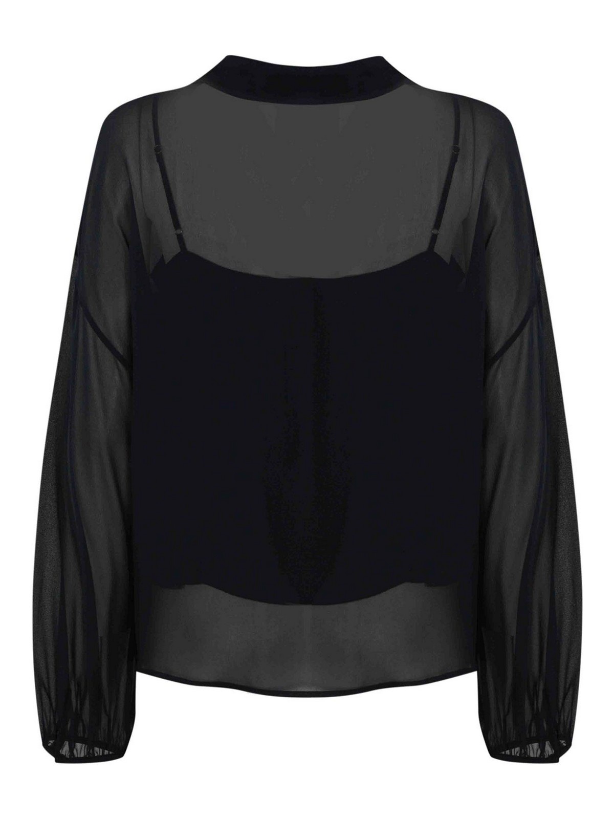 Max Mara Valdai Oversized Blouse In Silk In Blue