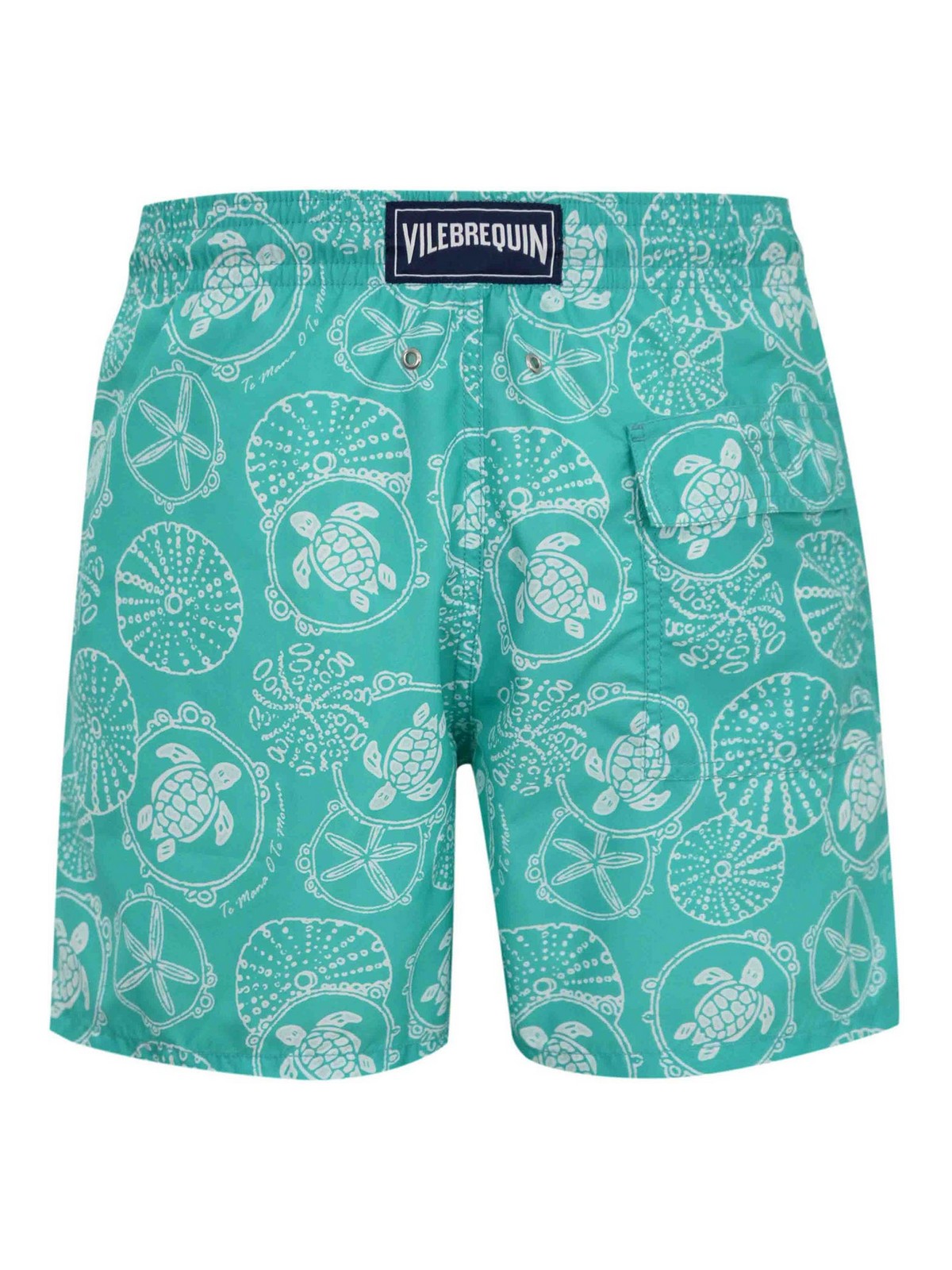 Vilebrequin Moorea Swimsuit With Turtle Print In Green