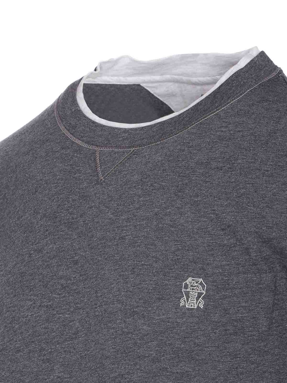Brunello Cucinelli Short-sleeved T-shirt In Gray