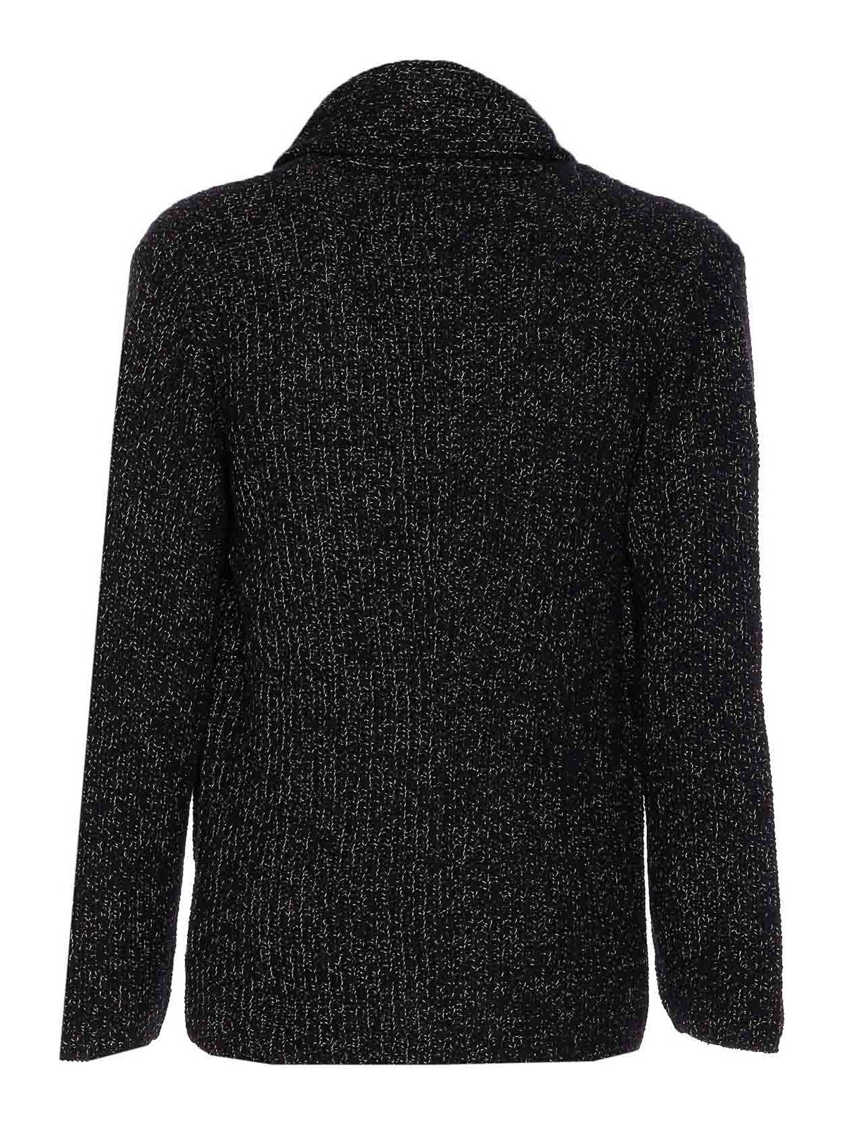 Brunello Cucinelli Black And Beige Cardigan In Black