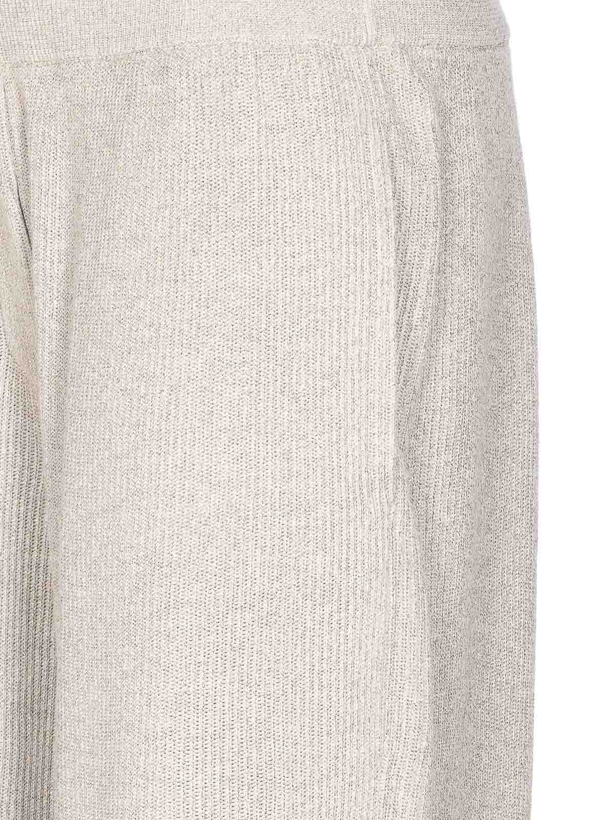 Brunello Cucinelli Vanise Sparkling Knitted Trousers In Neutral
