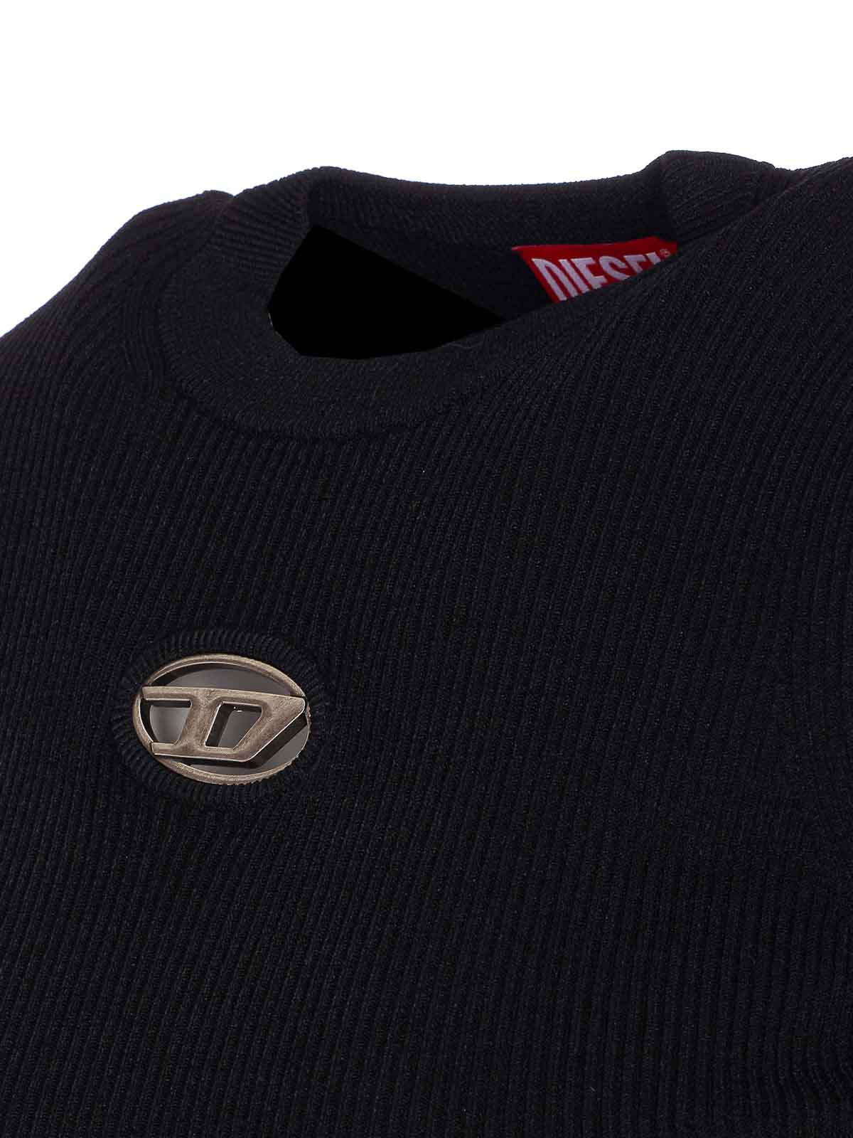 Diesel Women T-uncutie-long-od-q1 Slim T-shirt In Black Organic Jersey In Black