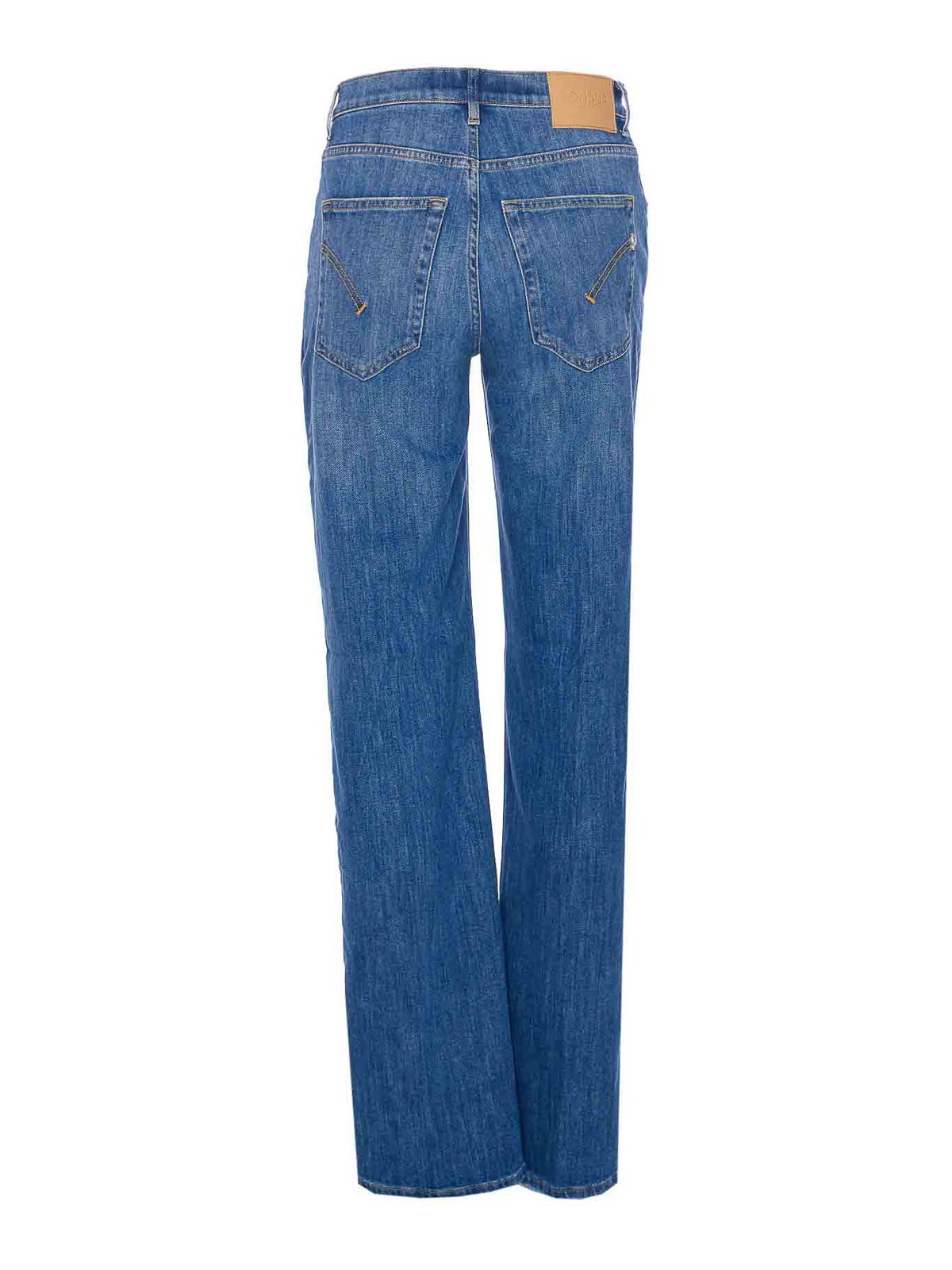 Dondup Loose Fit Five-pocket Trousers With Faded Effect In Blue