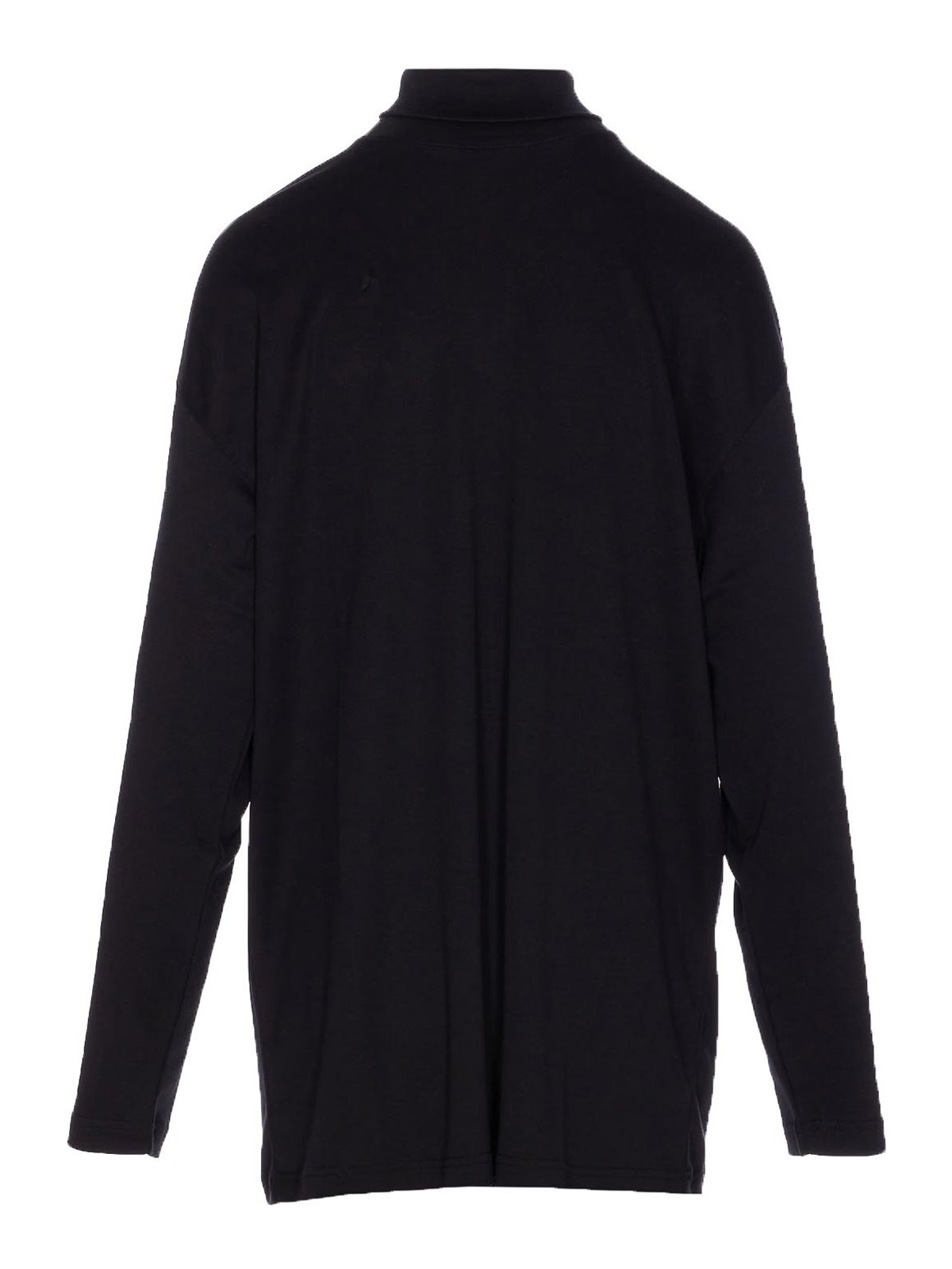 Lemaire Relaxed Mock Neck Long Sleeves Top In Black
