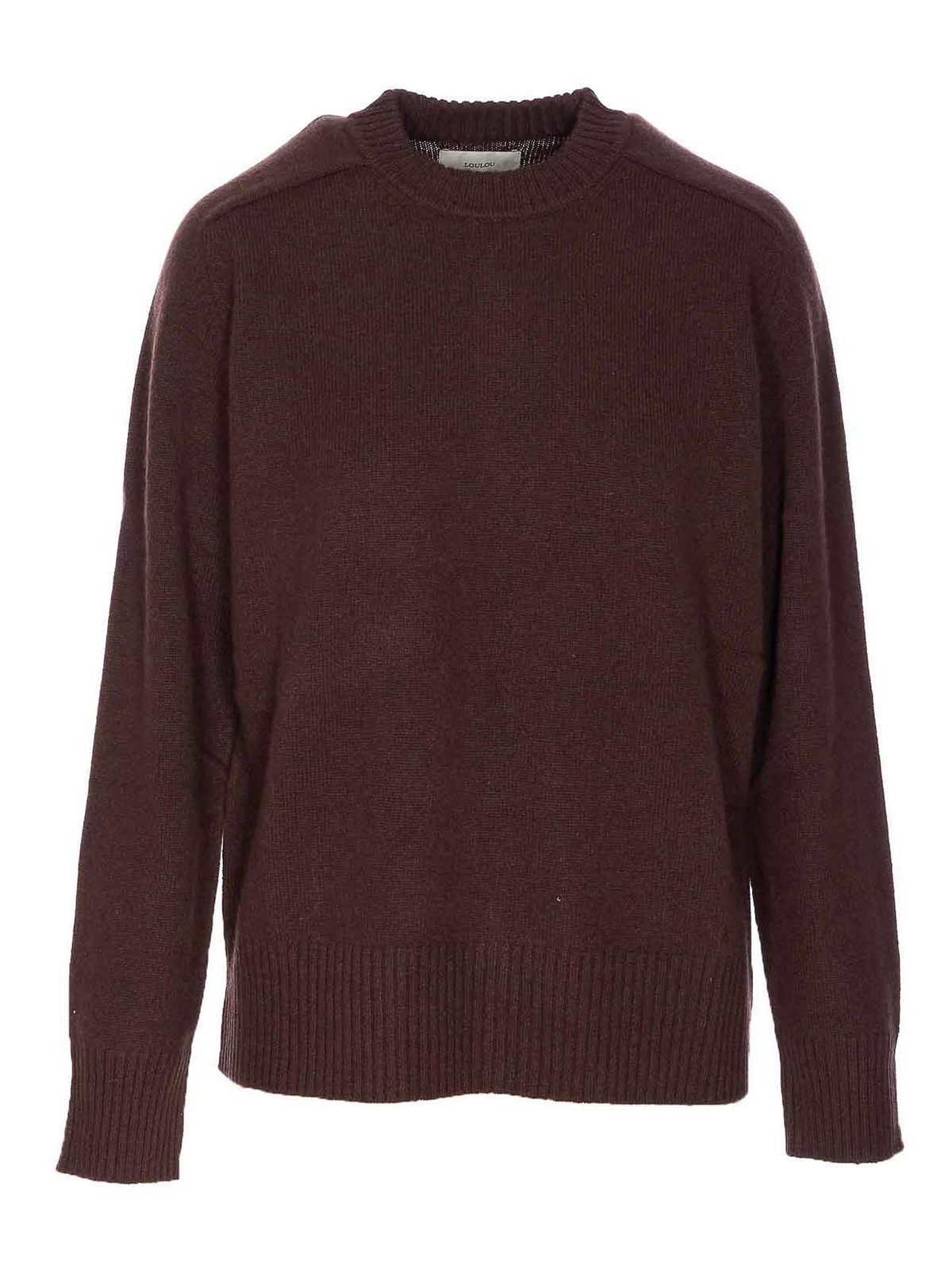 Loulou Studio Crewneck Knitwear Long Sleeves In Burgundy