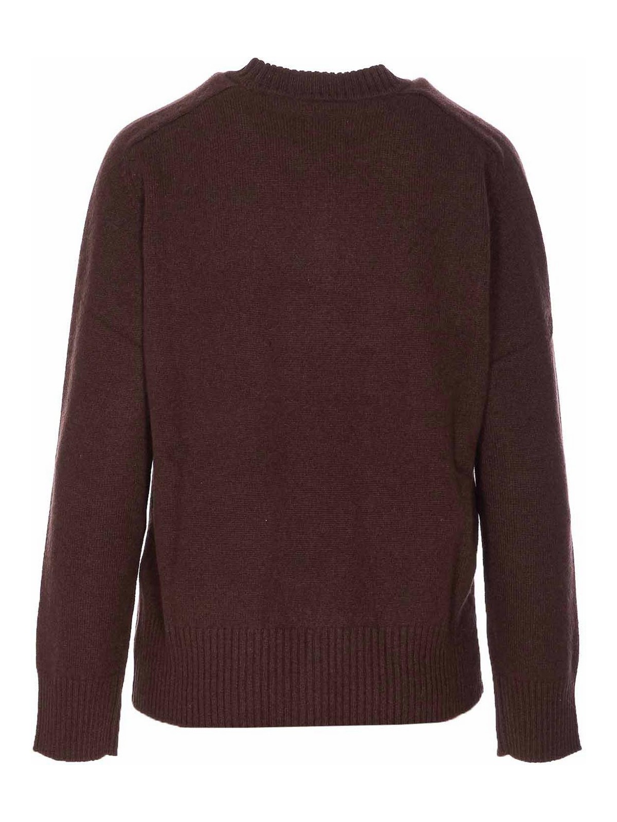 Loulou Studio Crewneck Knitwear Long Sleeves In Burgundy