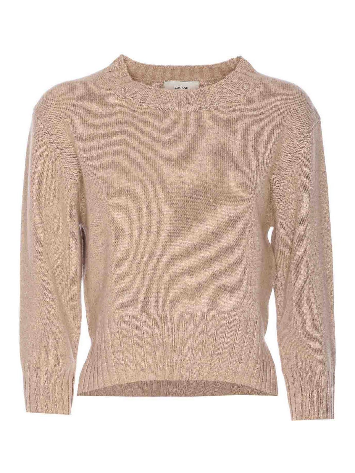 Loulou Studio Beige Melange Mora Sweater In Brown