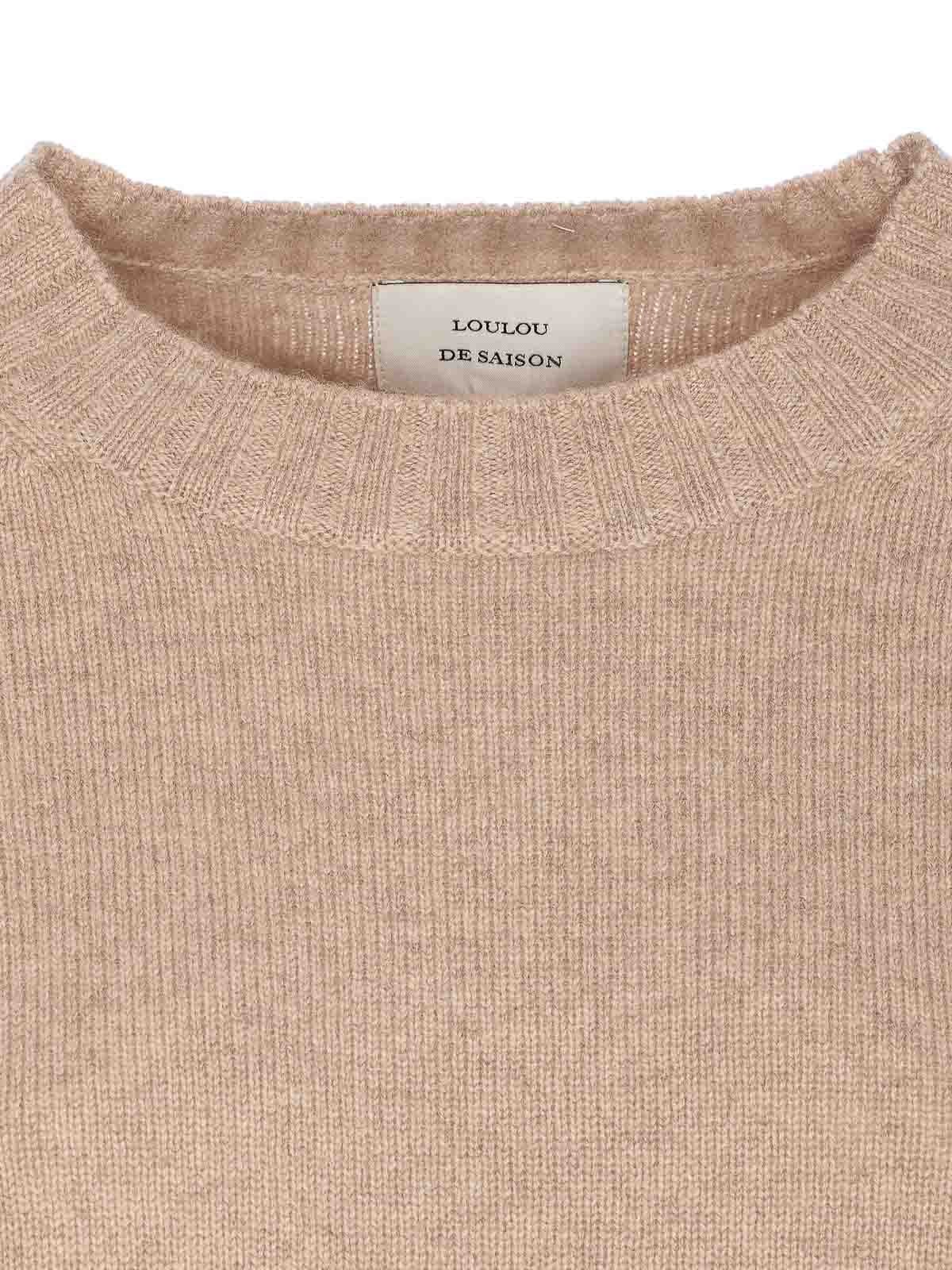 Loulou Studio Beige Melange Mora Sweater In Brown