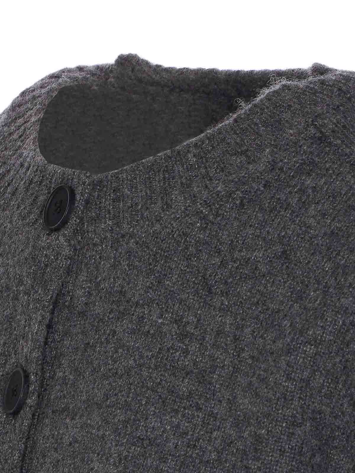 Loulou Studio Loulou Charcoal Cashmere Zephir Cardigan In Gray