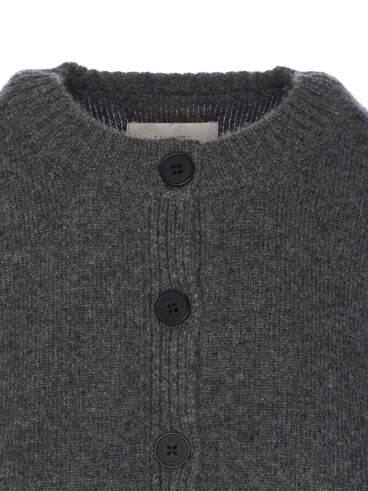 Loulou Studio Loulou Charcoal Cashmere Zephir Cardigan In Gray
