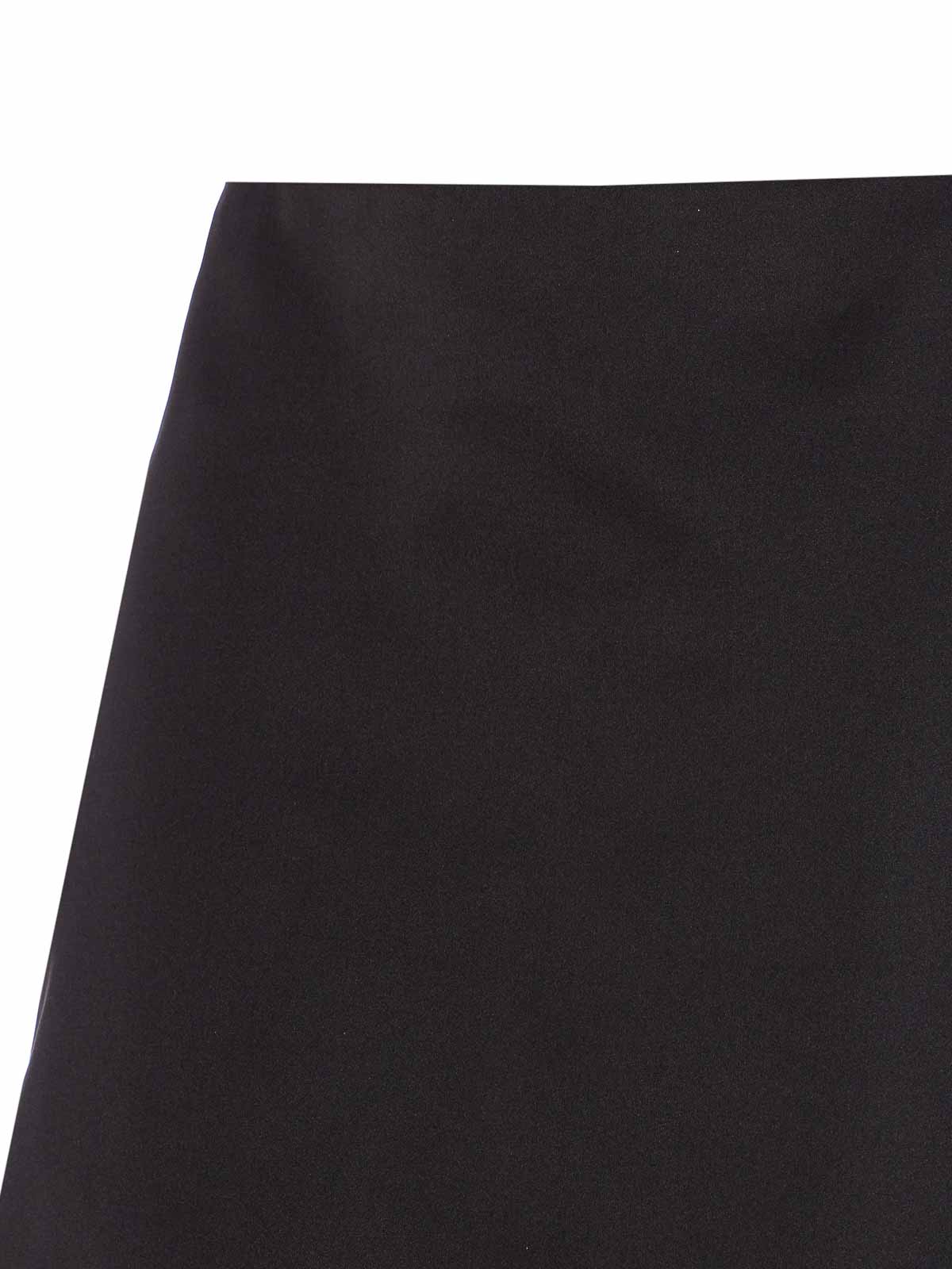 Alexander Mcqueen Alexander Mc Queen Flared Black Skirt In Silk Blend In Black