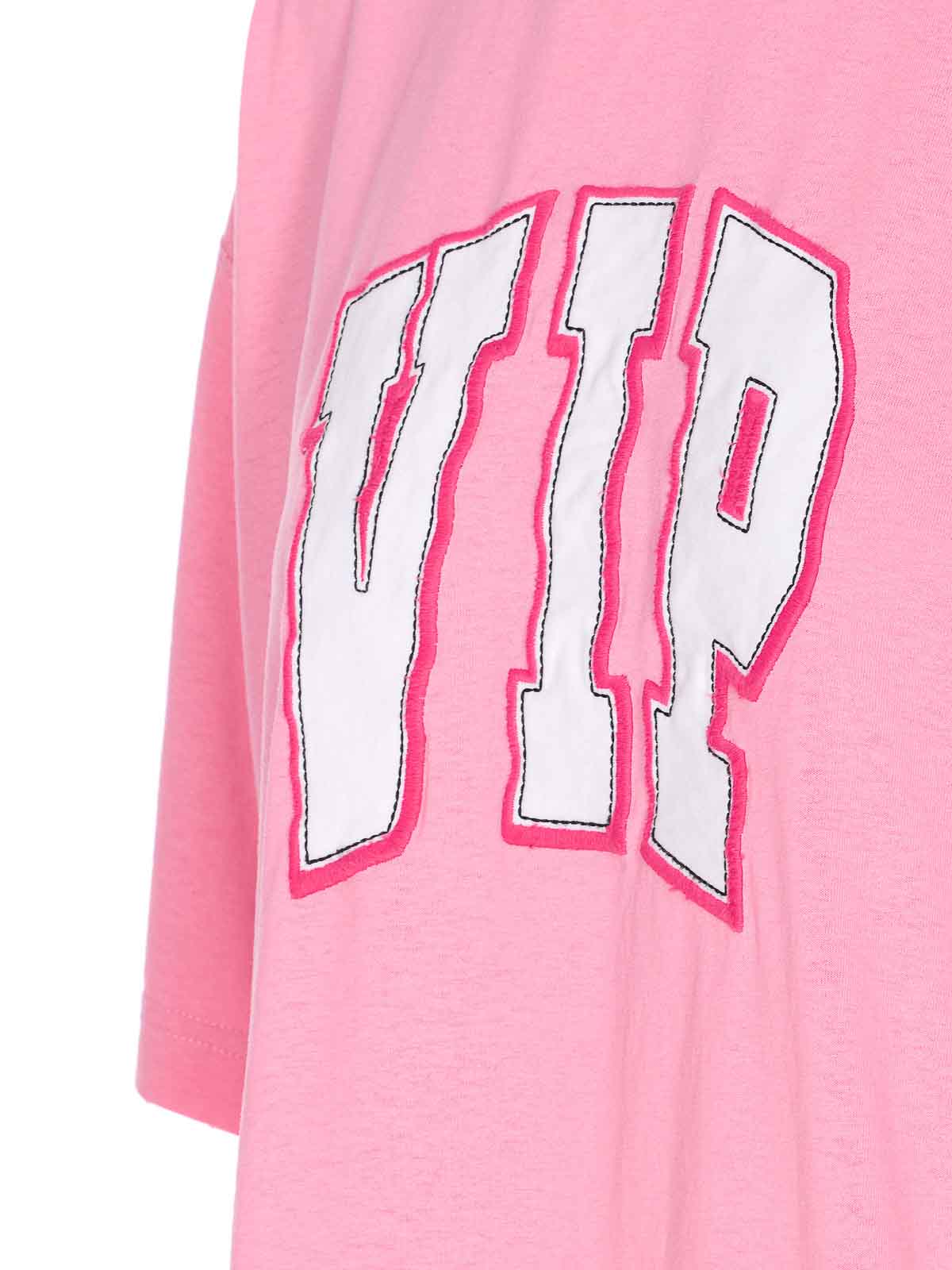 Balenciaga Vip Team Crewneck Graphic T-shirt In Nude
