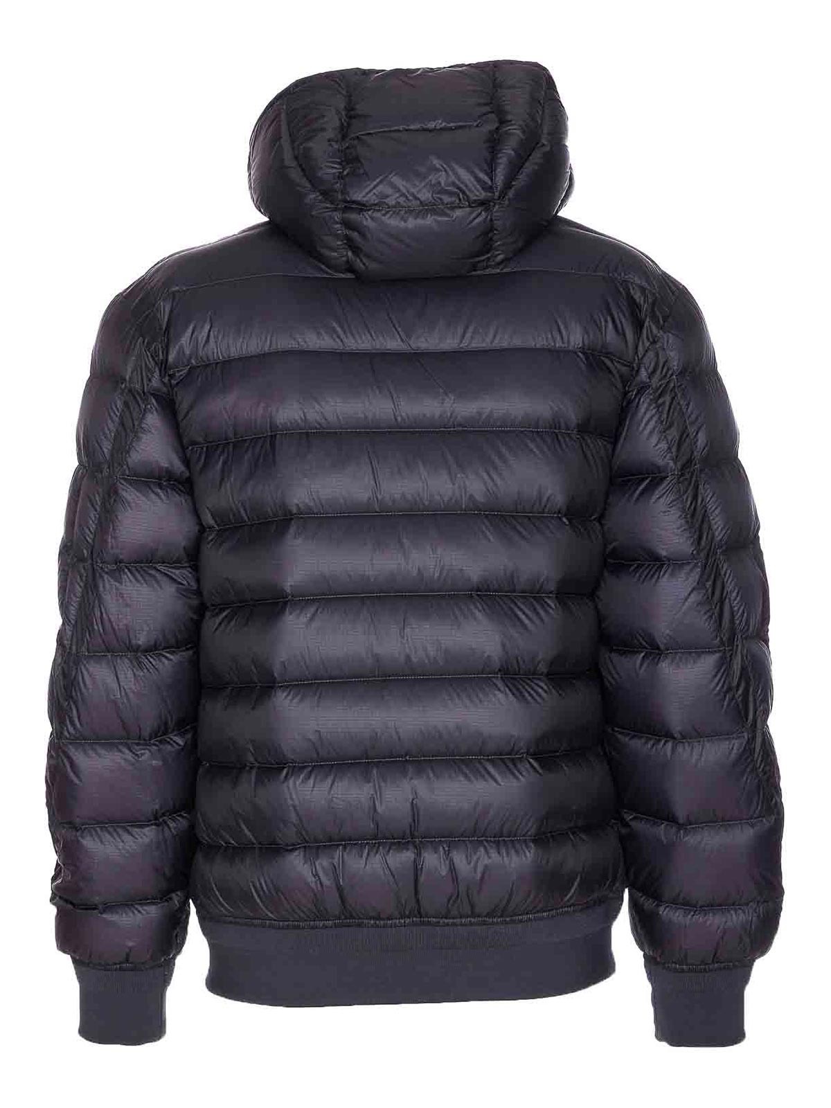C.p. Company Micro-ripstop Quilted Jacket With Adjustable Hood In Blue