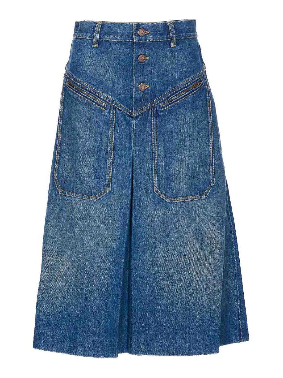 Chloé Denim Skirt In Blue