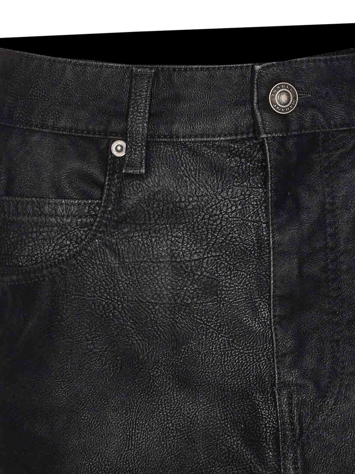 Isabel Marant Étoile Tailored Skirts With Pockets And Textured Finish In Black