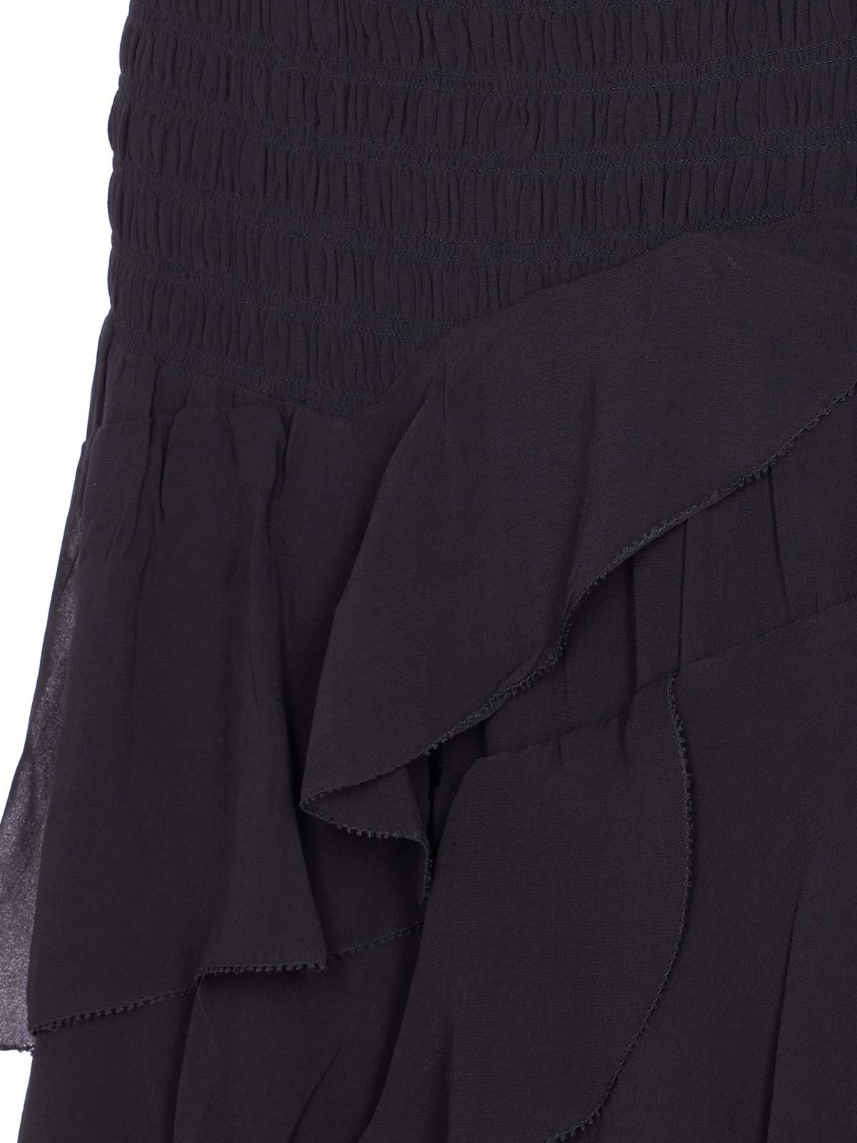 Isabel Marant Étoile Layered Sheer Skirt With Ruffled Flounces In Black