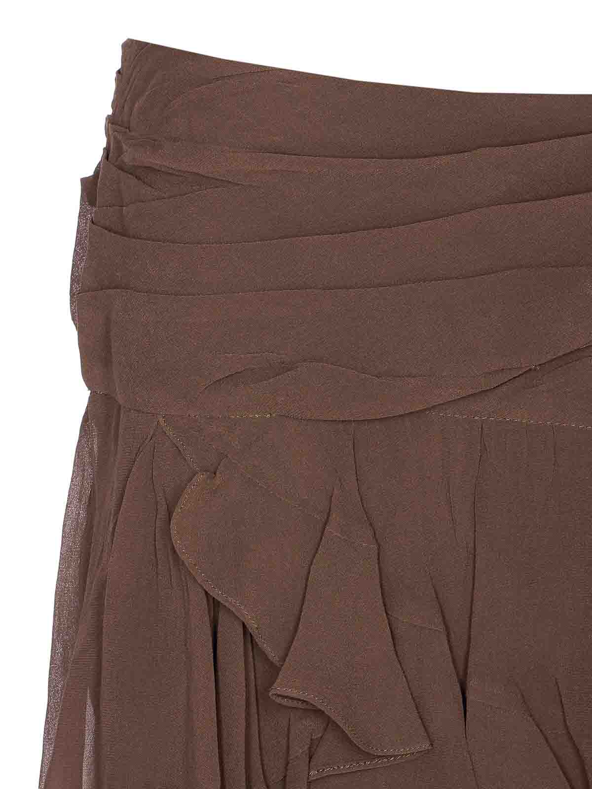 Isabel Marant Étoile Vibrant Green Skirt With Minimalistic Silhouette In Brown