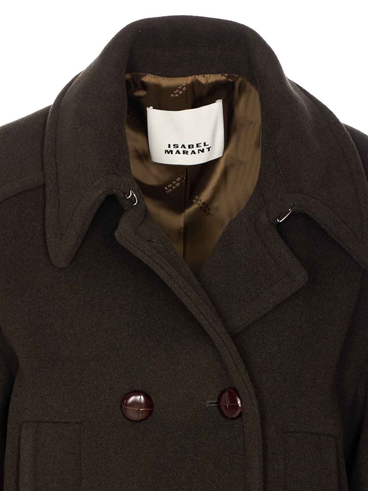 Isabel Marant Étoile Fiby Coat In Green