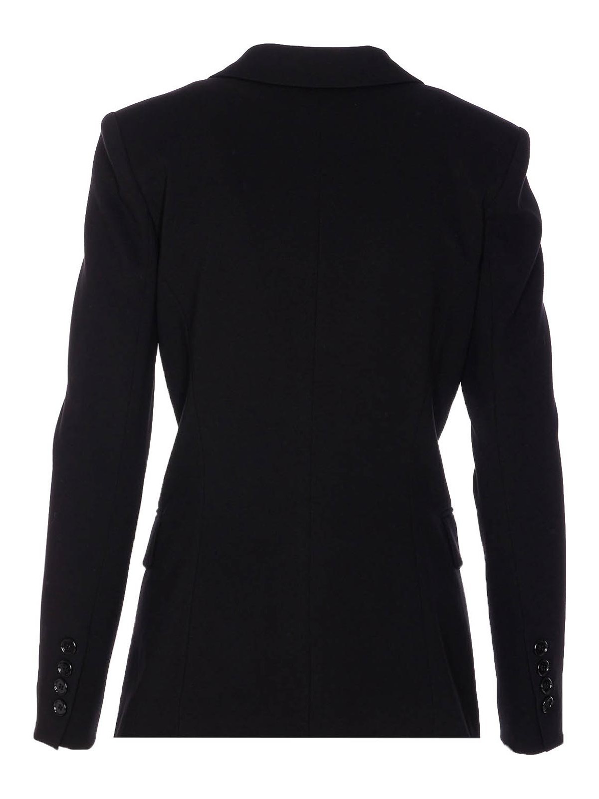 Pinko Flap Pockets Long Sleeves Notched Lapels In Black