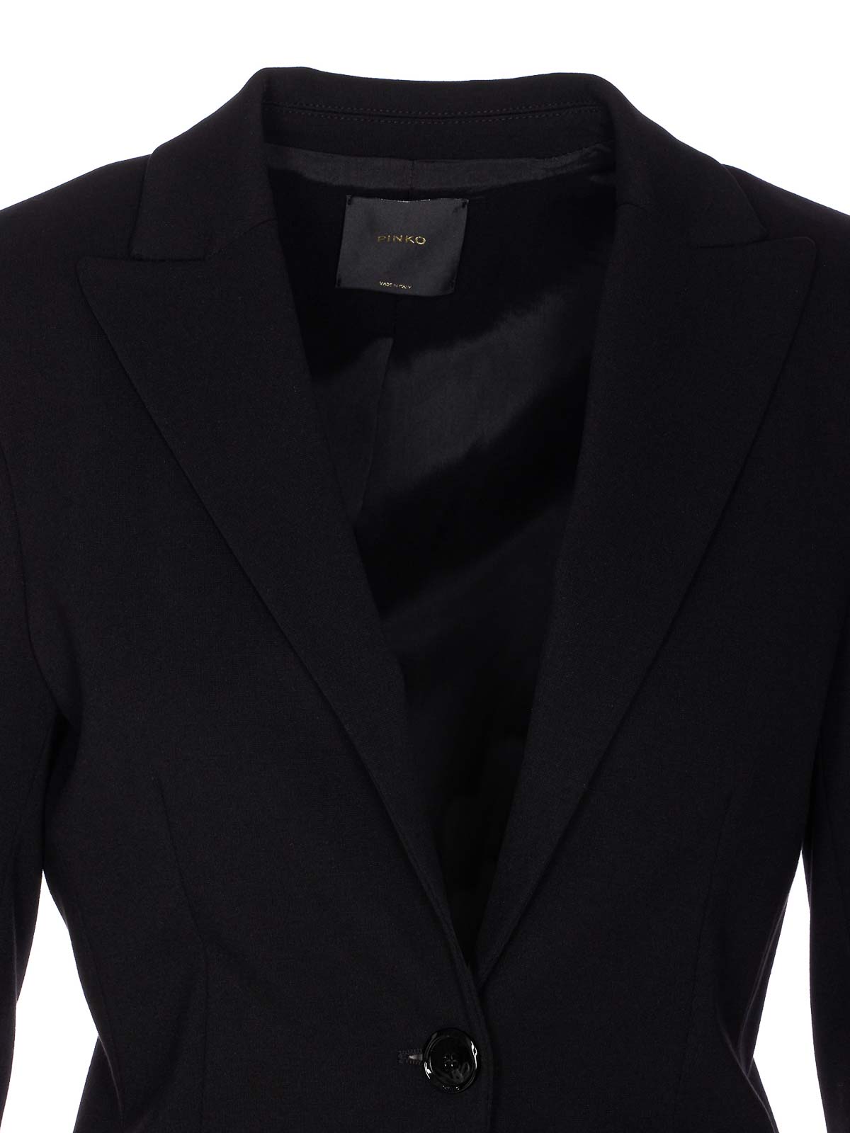 Pinko Flap Pockets Long Sleeves Notched Lapels In Black