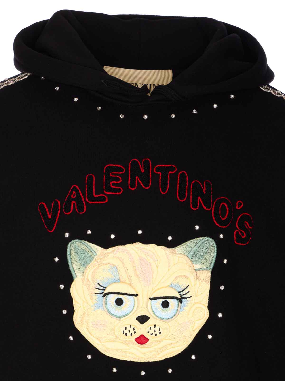 パーカー・フーディ VALENTINO GARAVANI CHAT DE LA MAISON PATCH HOODIE Valentino Garavani Le Chat De La Maison Patch Hoodie