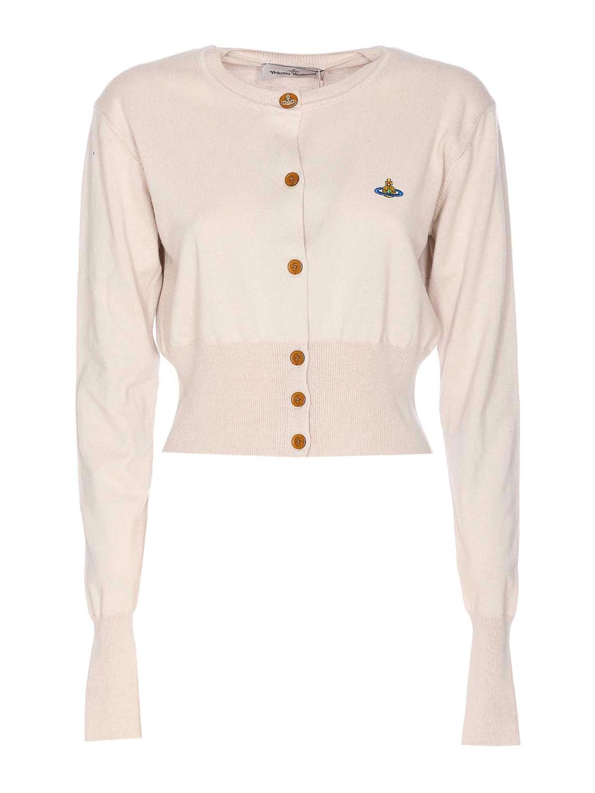 Vivienne Westwood Beige Bea Cardigan In White