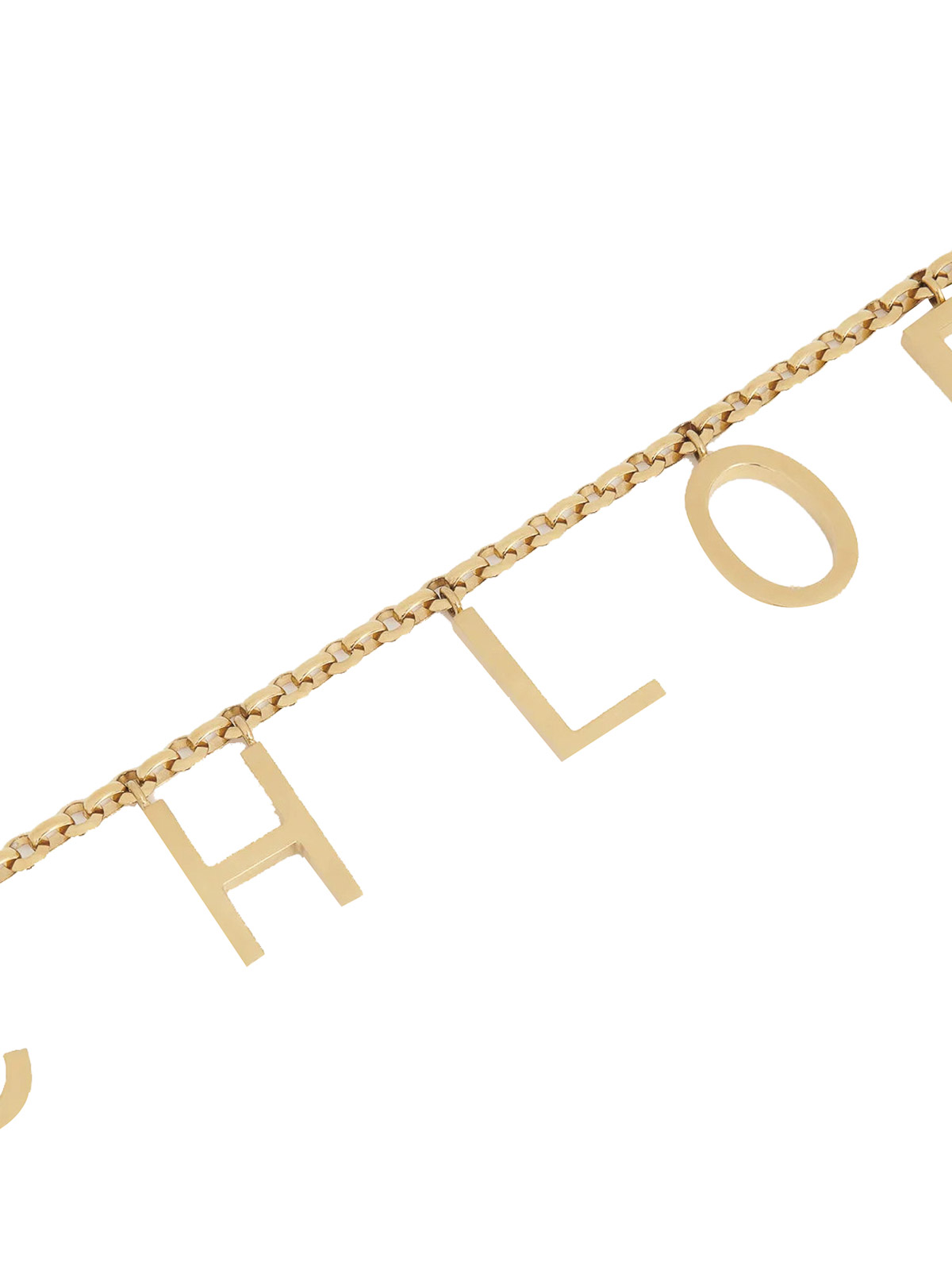 Chloé And Letters Belt In Gold