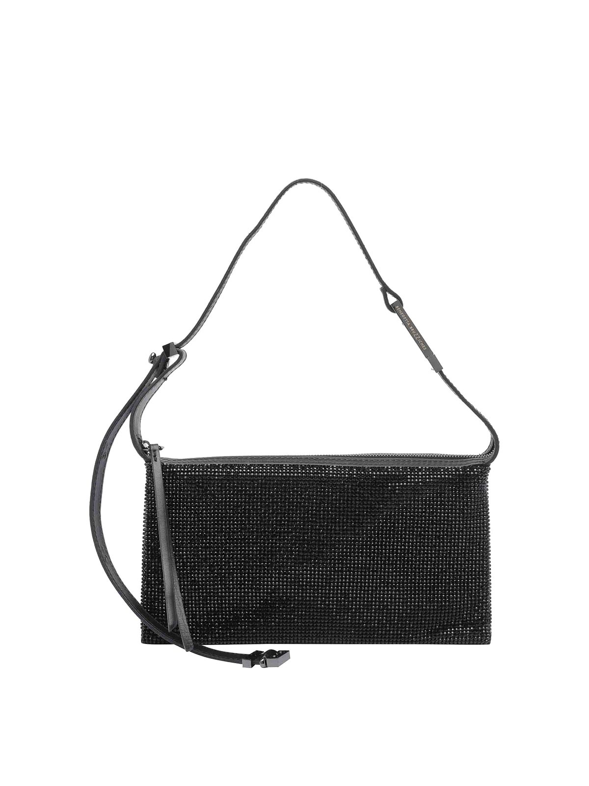 Benedetta Bruzziches Embellished Rectangular Shoulder Bag In Black