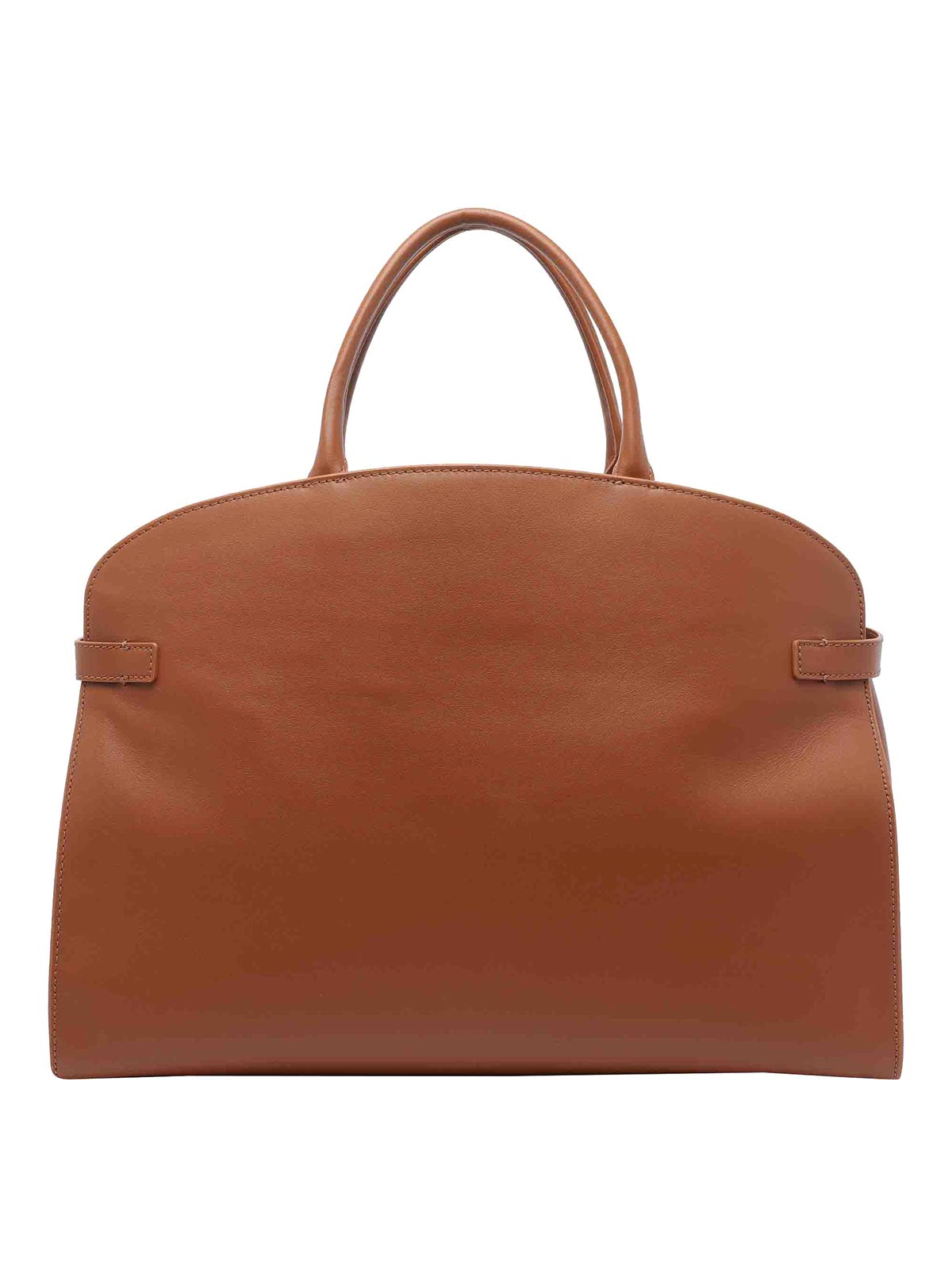 Coccinelle Belt-buckle Tote Bag In Brown