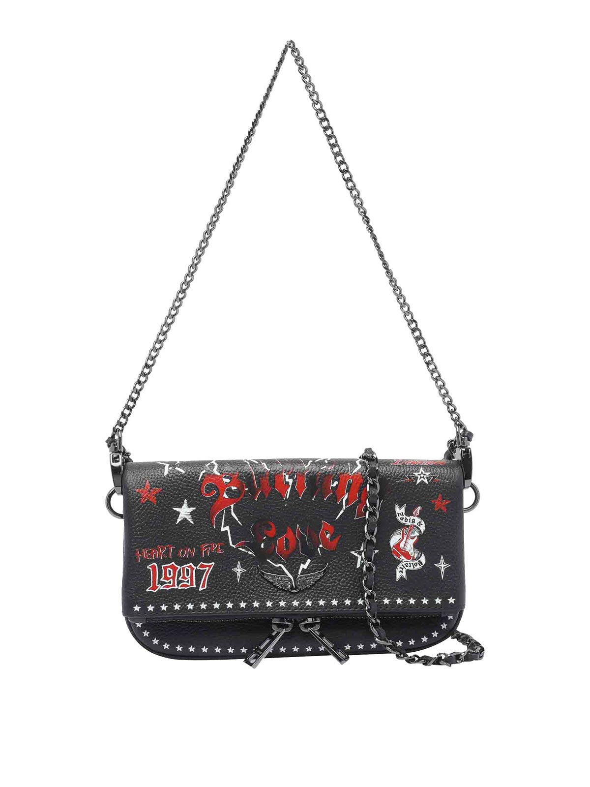 Zadig & Voltaire Nano Rock Punk Crossbody Bag In Black