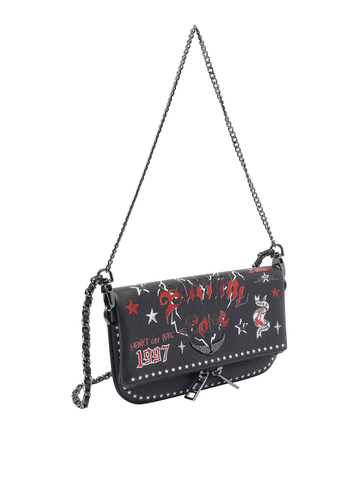 Zadig & Voltaire Nano Rock Punk Crossbody Bag In Black