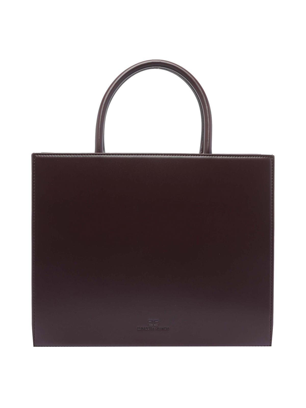 Elisabetta Franchi Logo Tote Bag In Purple
