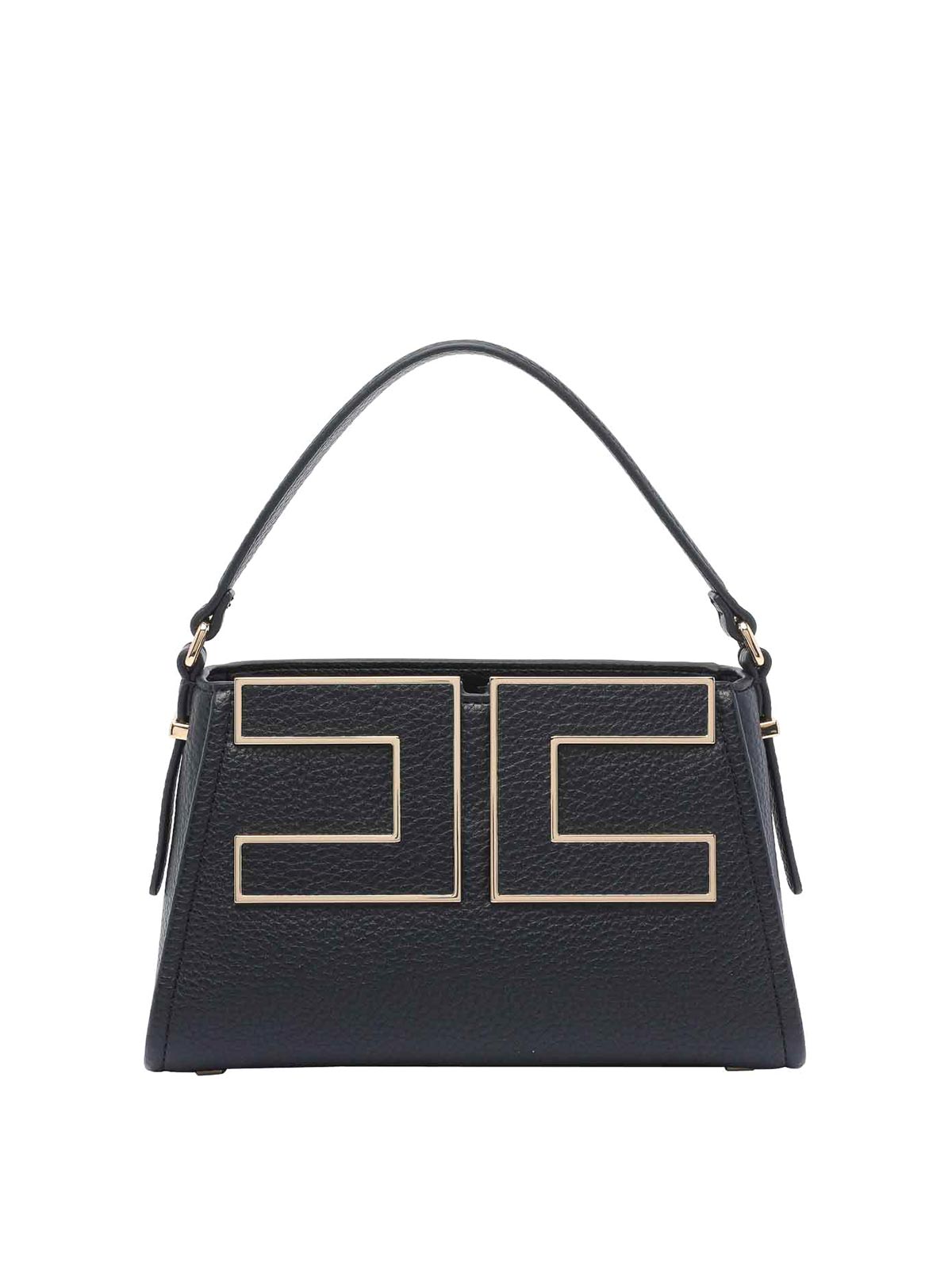 Elisabetta Franchi Logo Handbag In Black