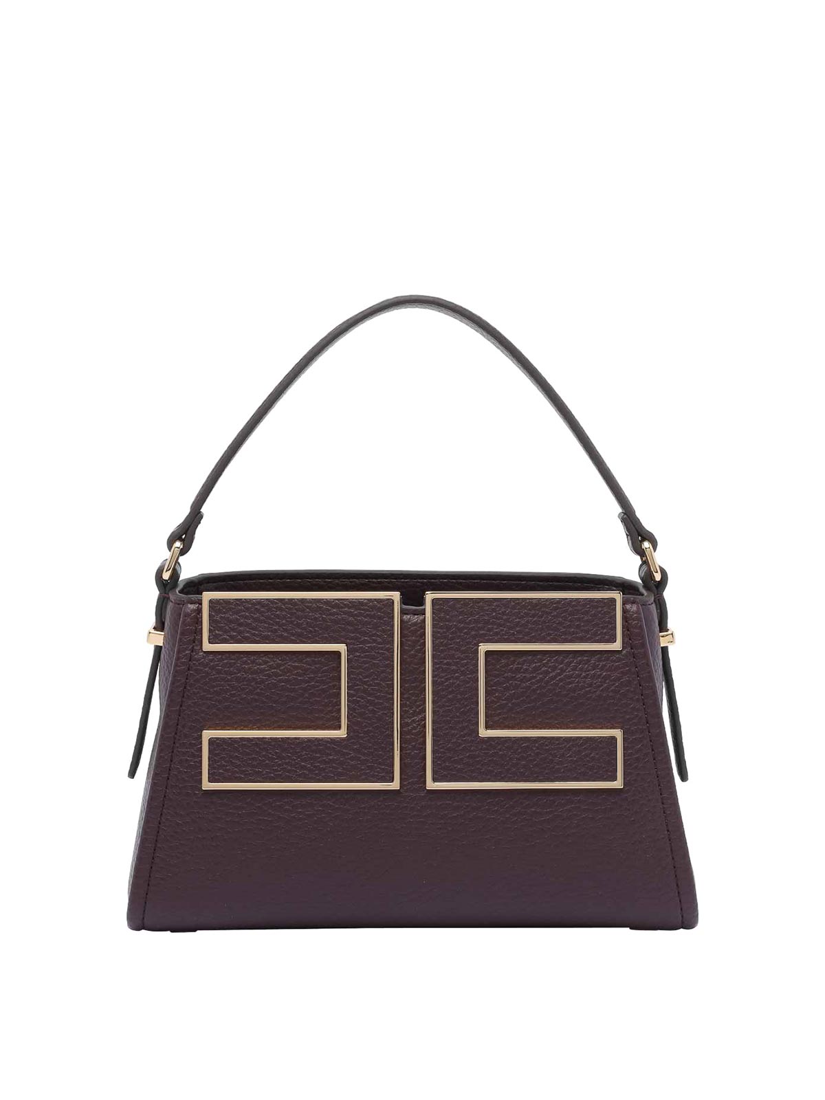 Elisabetta Franchi Logo Handbag In Brown