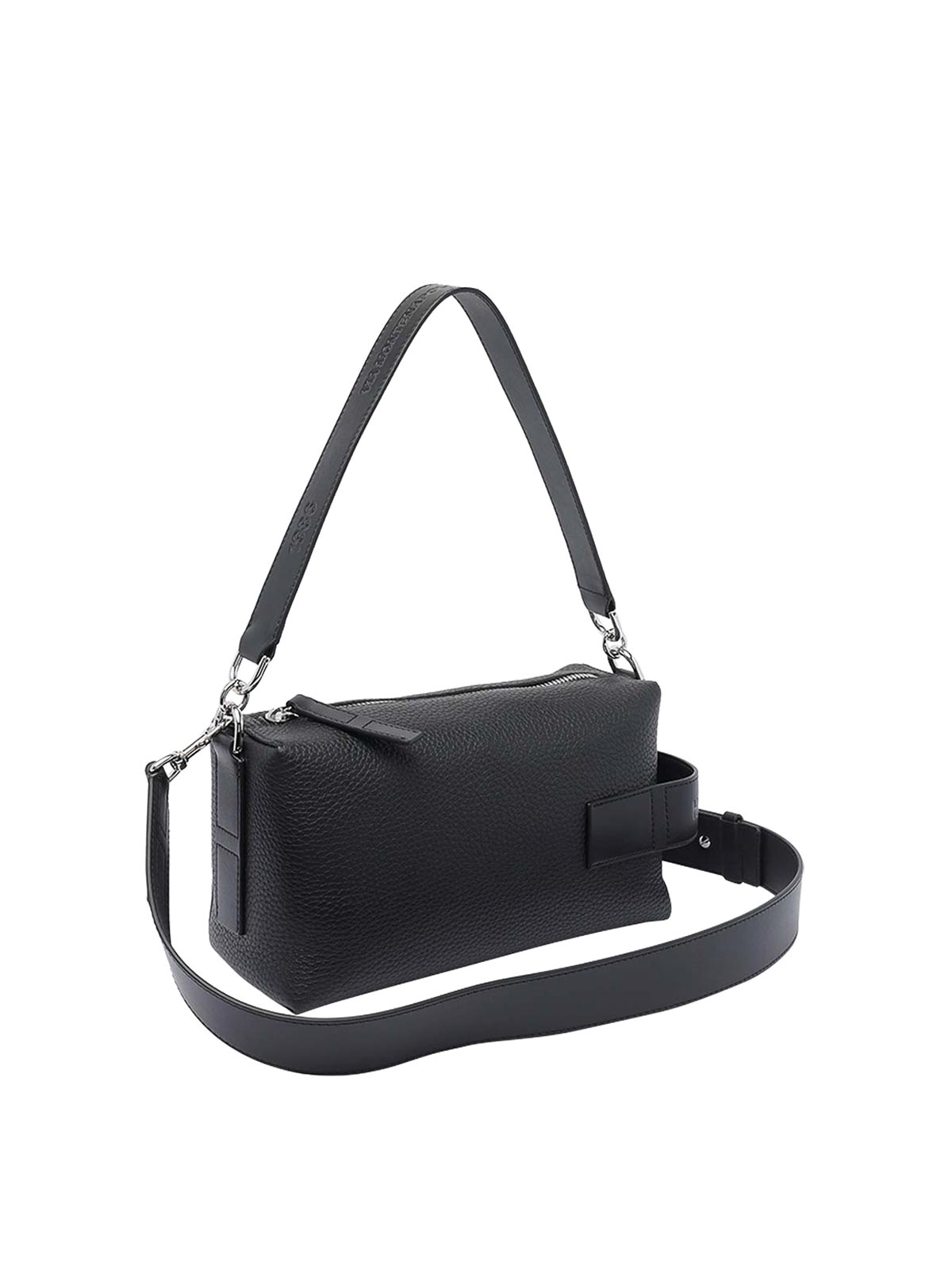 Hogan Mini  Script Bauletto Bag In Black