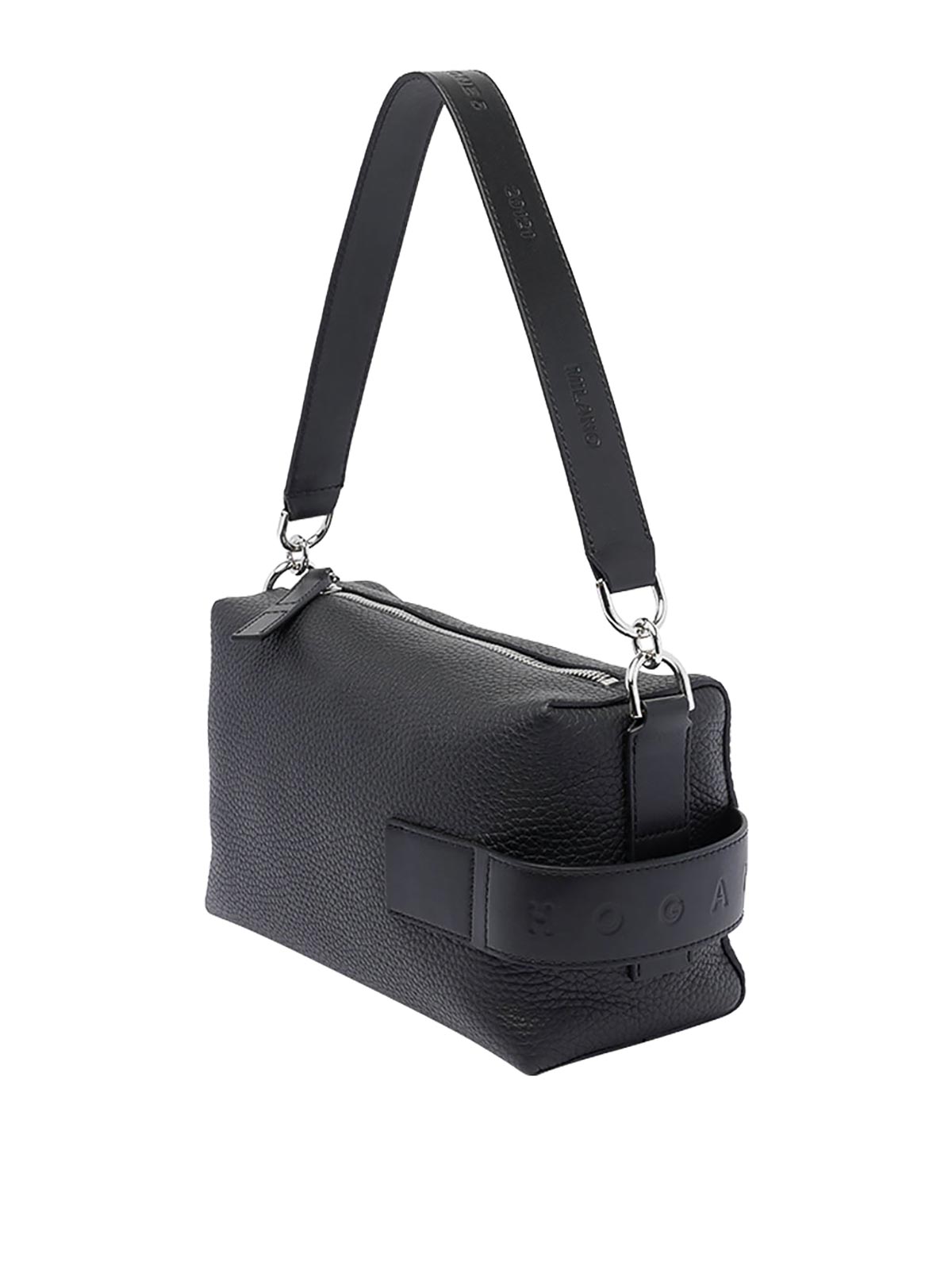 Hogan Mini  Script Bauletto Bag In Black