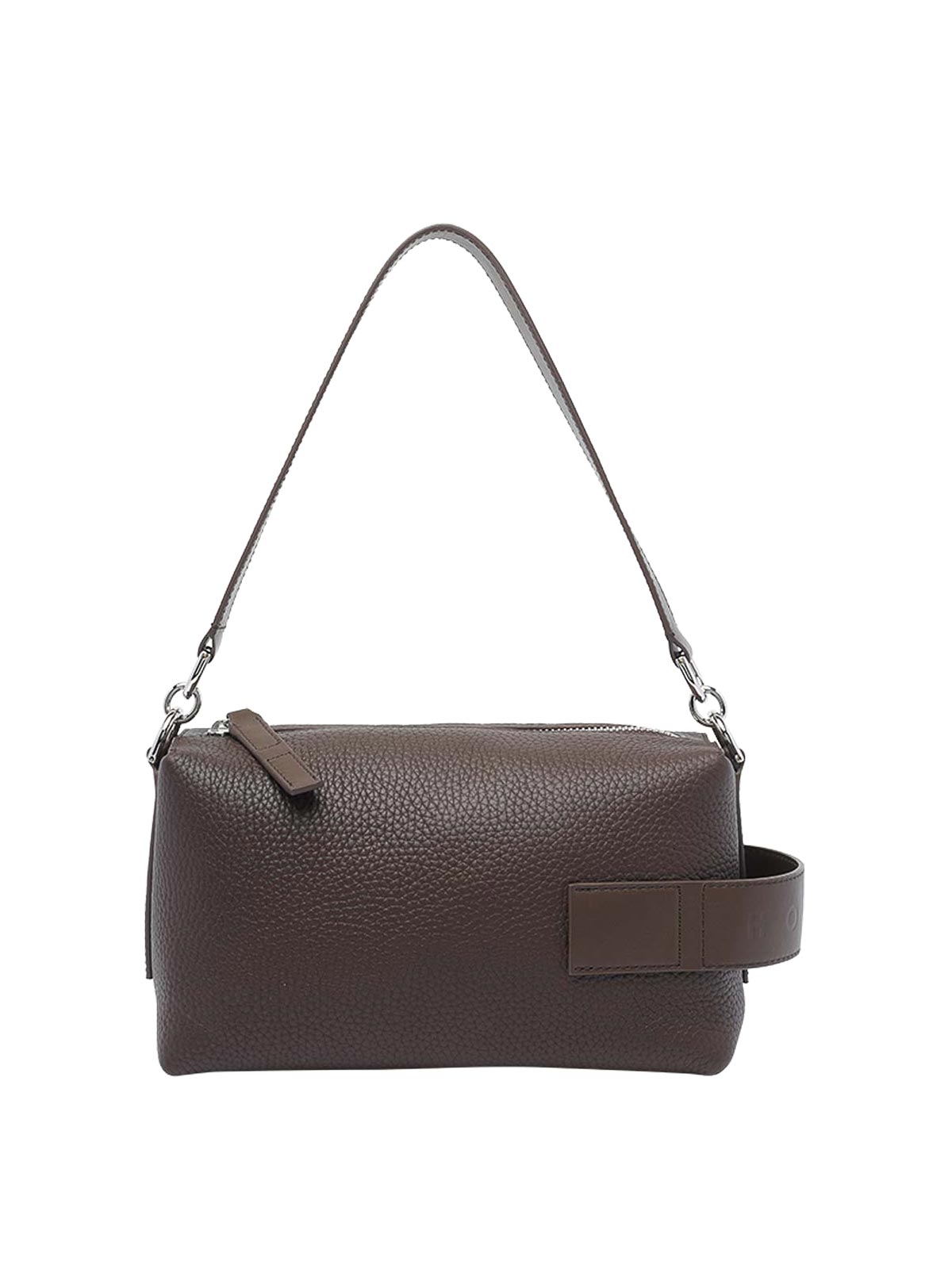 Hogan Mini  Script Bauletto Bag In Brown