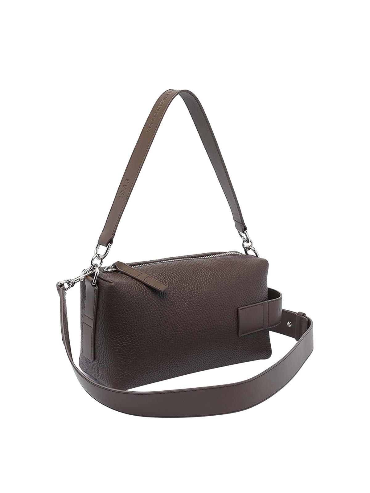 Hogan Mini  Script Bauletto Bag In Brown