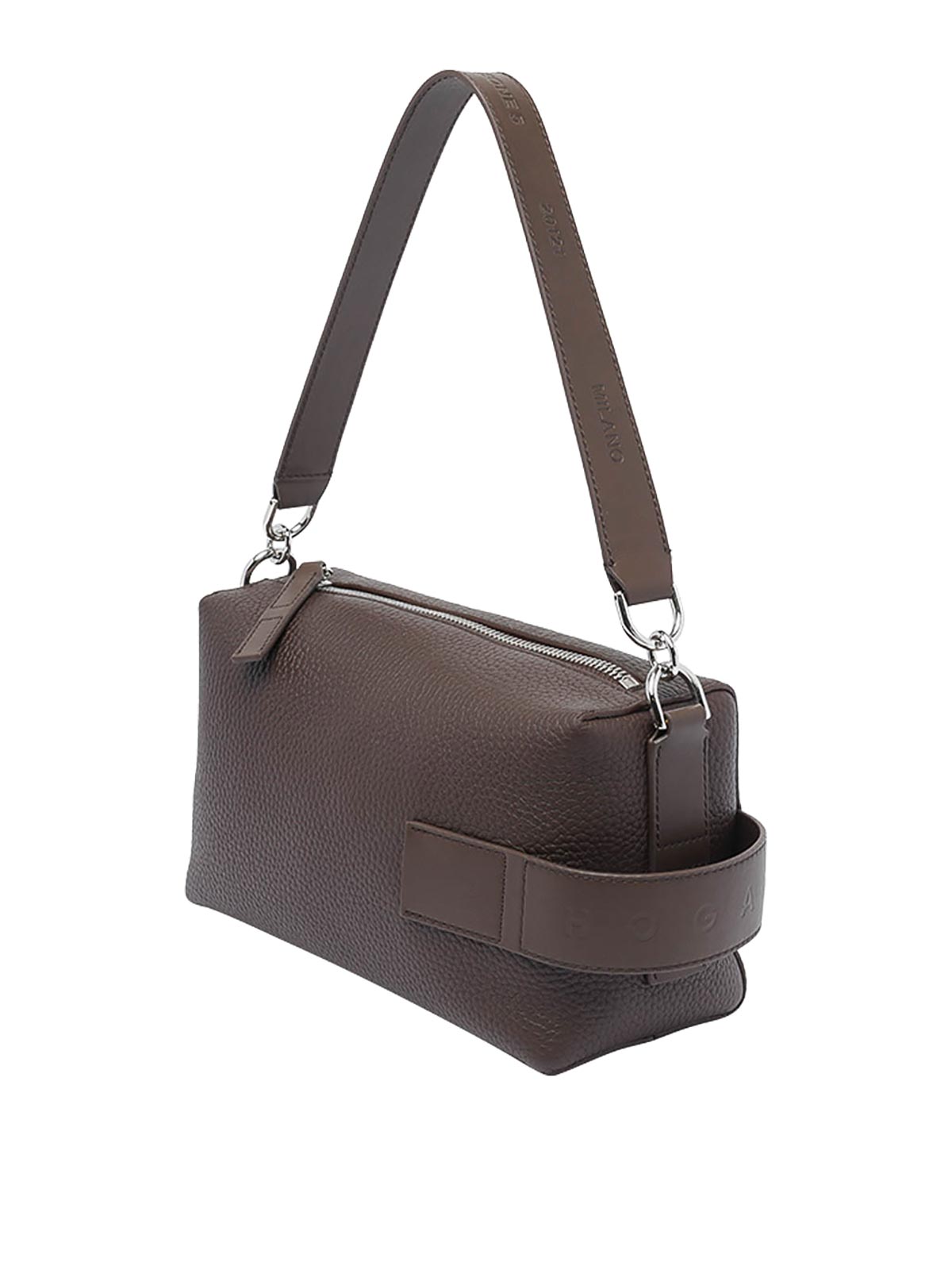 Hogan Mini  Script Bauletto Bag In Brown