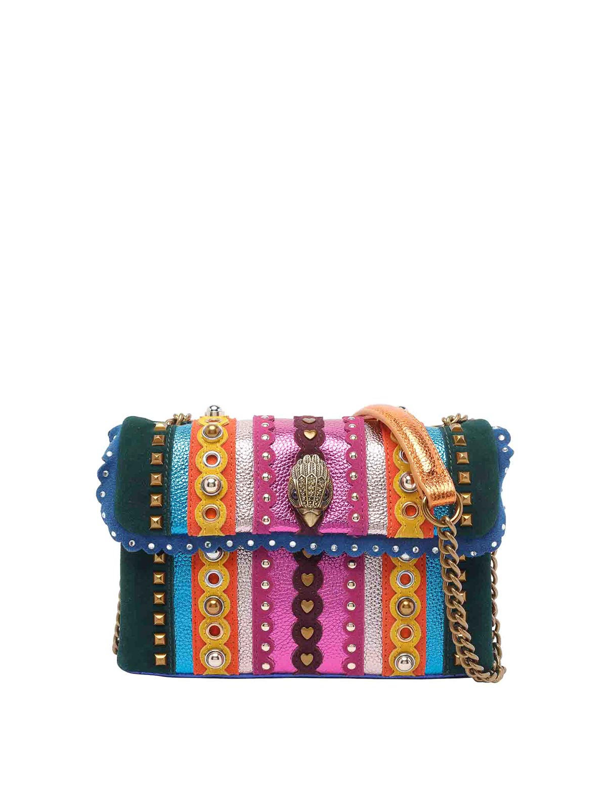 Kurt Geiger Womens Other Kensington Studs Leather Shoulder Bag In Multi