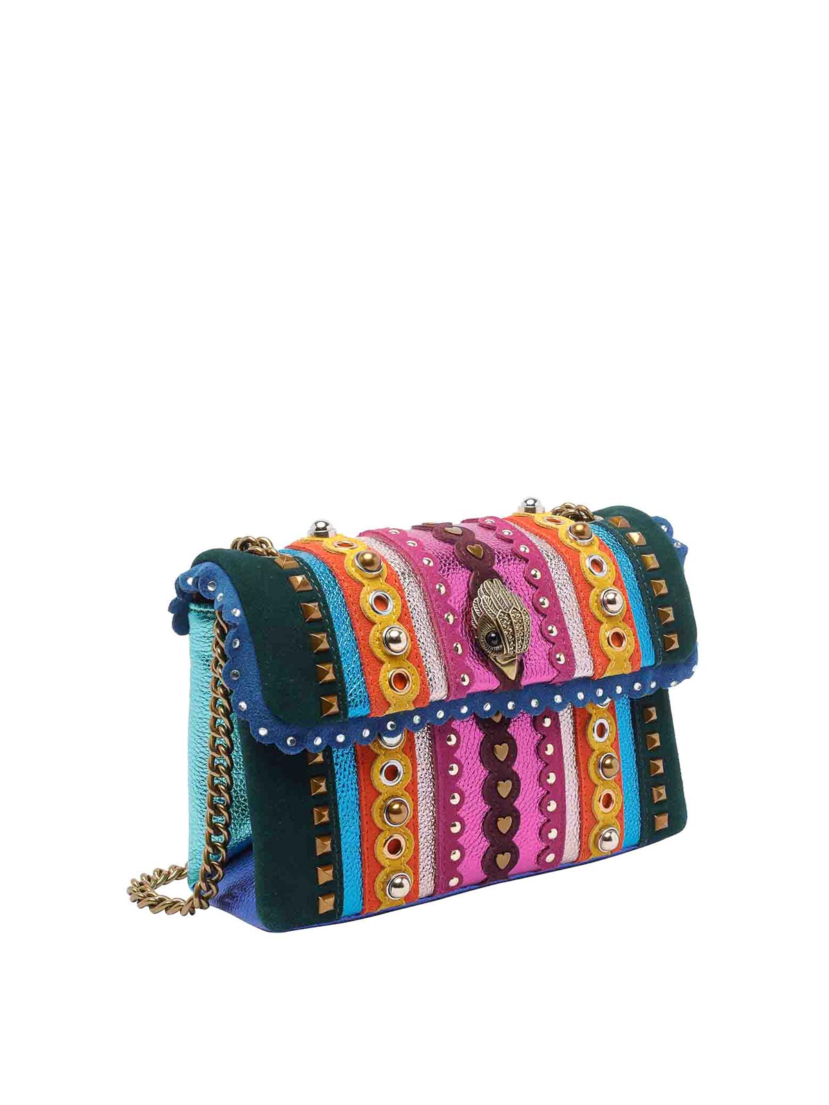 Kurt Geiger Womens Other Kensington Studs Leather Shoulder Bag In Multi