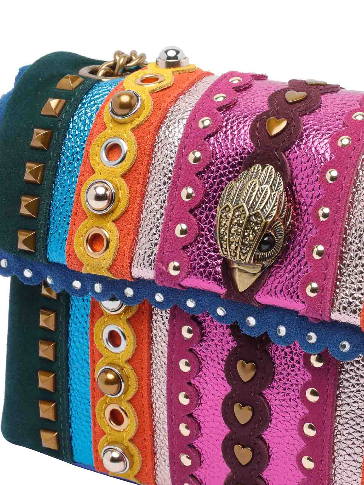 Kurt Geiger Womens Other Kensington Studs Leather Shoulder Bag In Multi